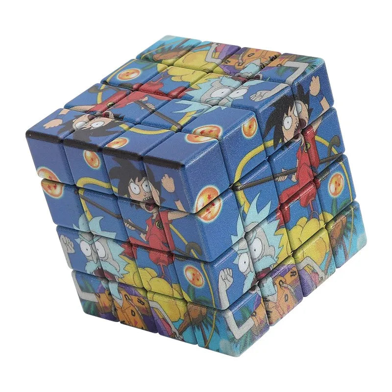 4-Layer Metal Rick and Morty Herbal Smoke Grinder Rubix Cube 58mm 